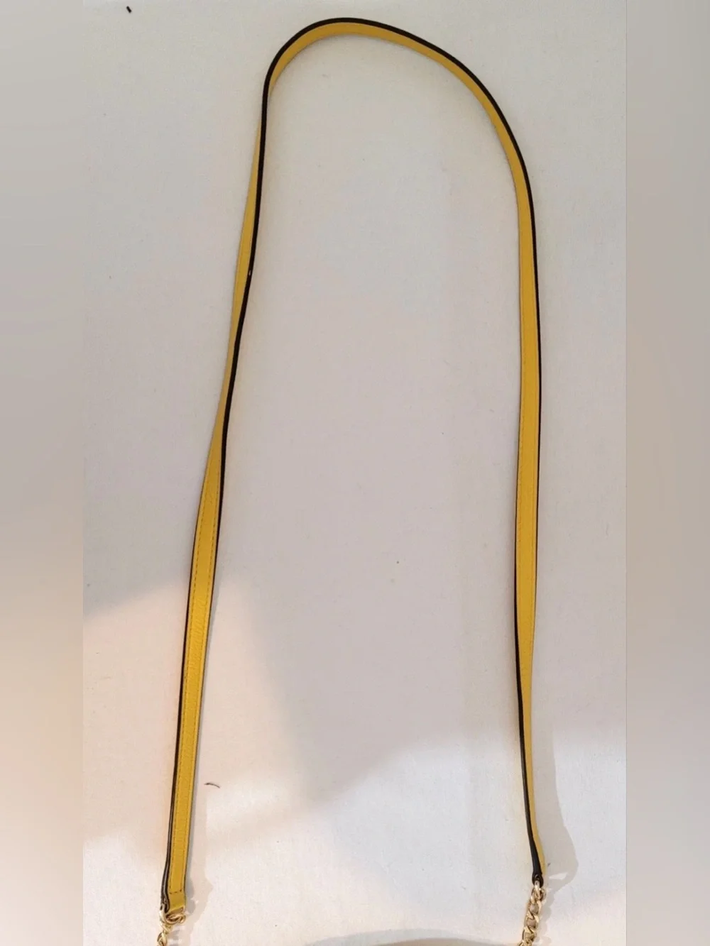 Michael Kors Yellow Pebbled Leather Crossbody Bag with Built In Wallet